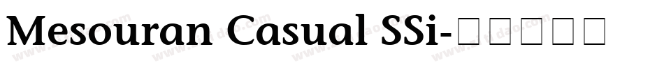 Mesouran Casual SSi字体转换